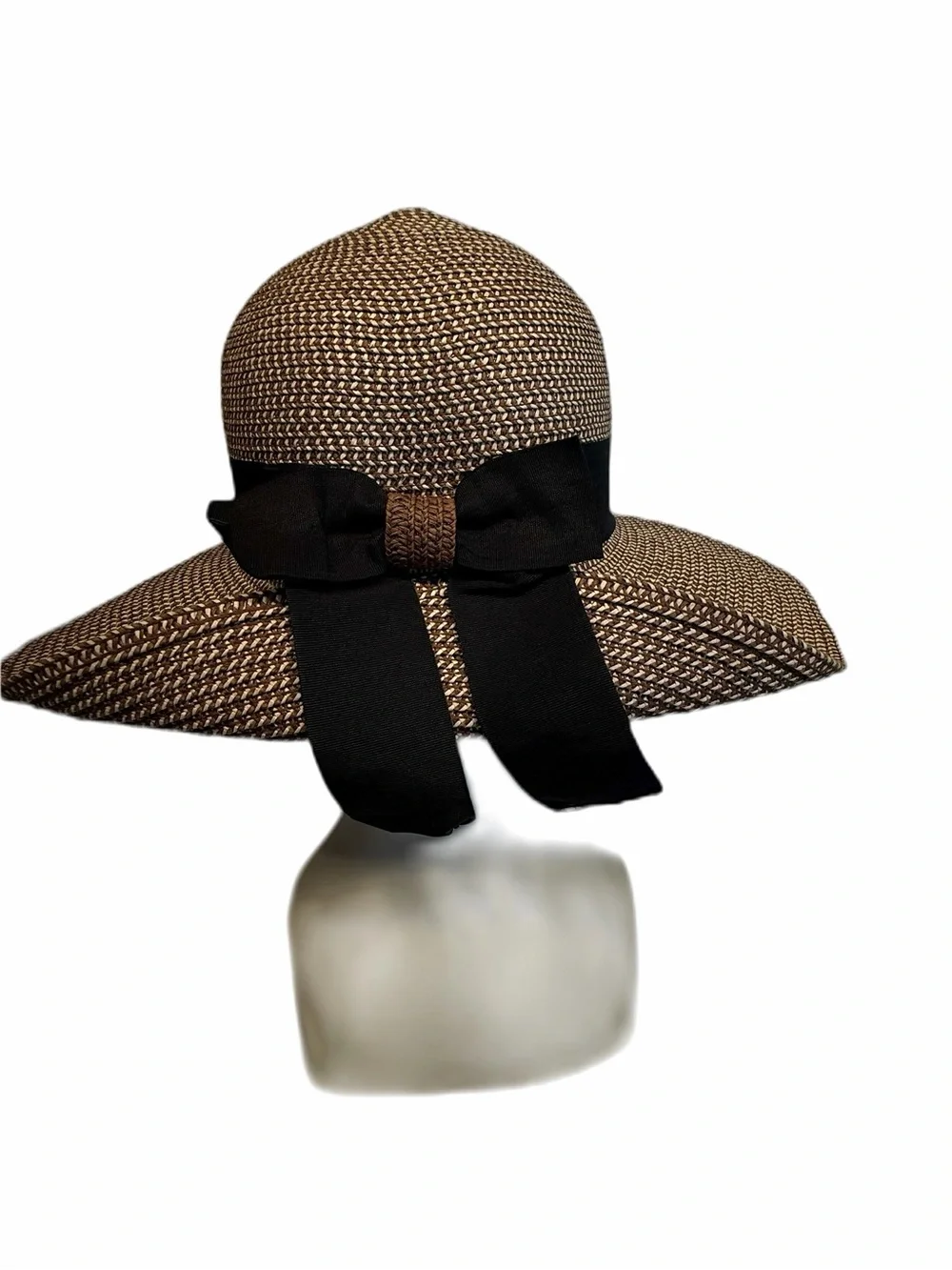 Magid Packable Paper Straw Hat - woven Natural and Black with UFP 50+
